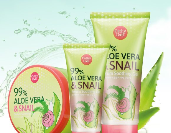 10 อันดับเจลว่านหางจระเข้ปราศจากส่วนผสมที่ทำให้ระคายเคือง 1 Cathy Doll Aloe Vera & Snail Serum Soothing Gel