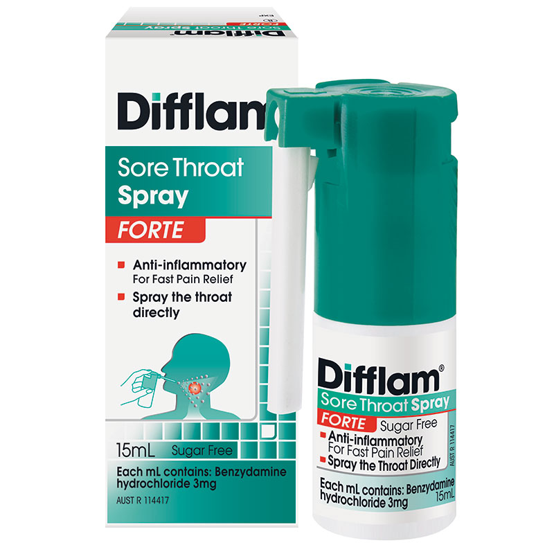 Difflam และ Difflam Forte Throat Spray