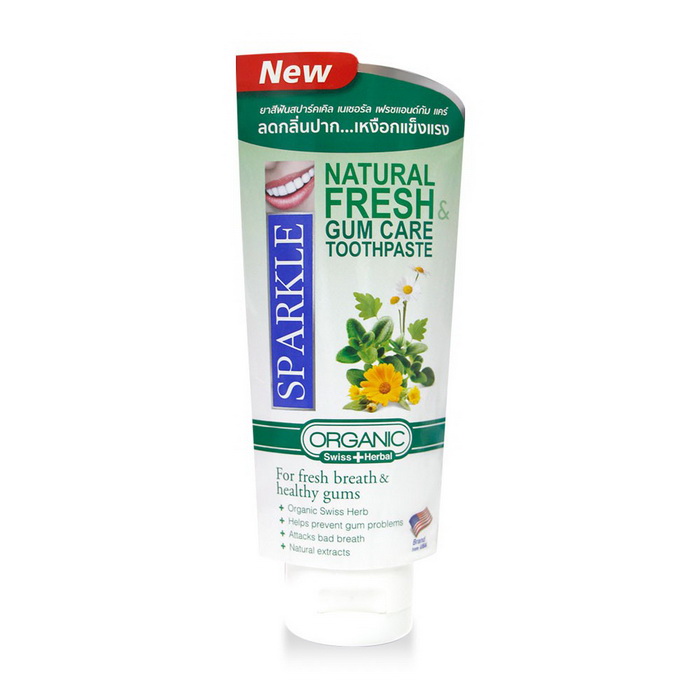 Sparkle ยาสีฟัน สูตร Natural Fresh & Gum Care ยาสีฟันลดกลิ่นปาก - 1