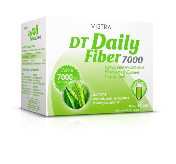 VISTRA DT Daily Fiber 7000 คอลลาเจน ช่วยให้ขับถ่ายง่าย ลดพุงยุบ ป้องกันท้องผูก