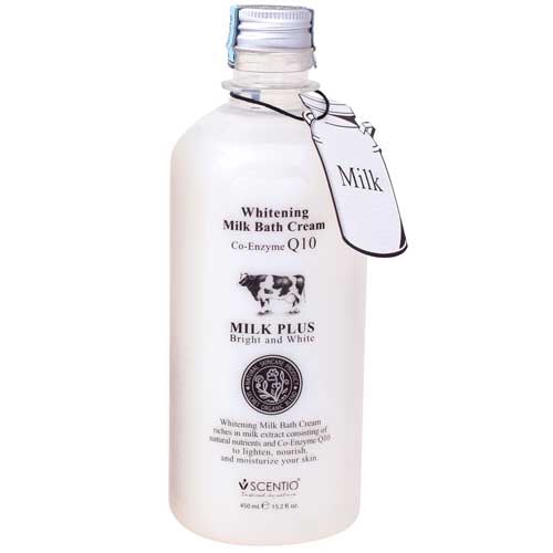 Scentio Milk Plus Bright & White Shower Cream สบู่ผิวขาวแบบครีมอาบน้ำ