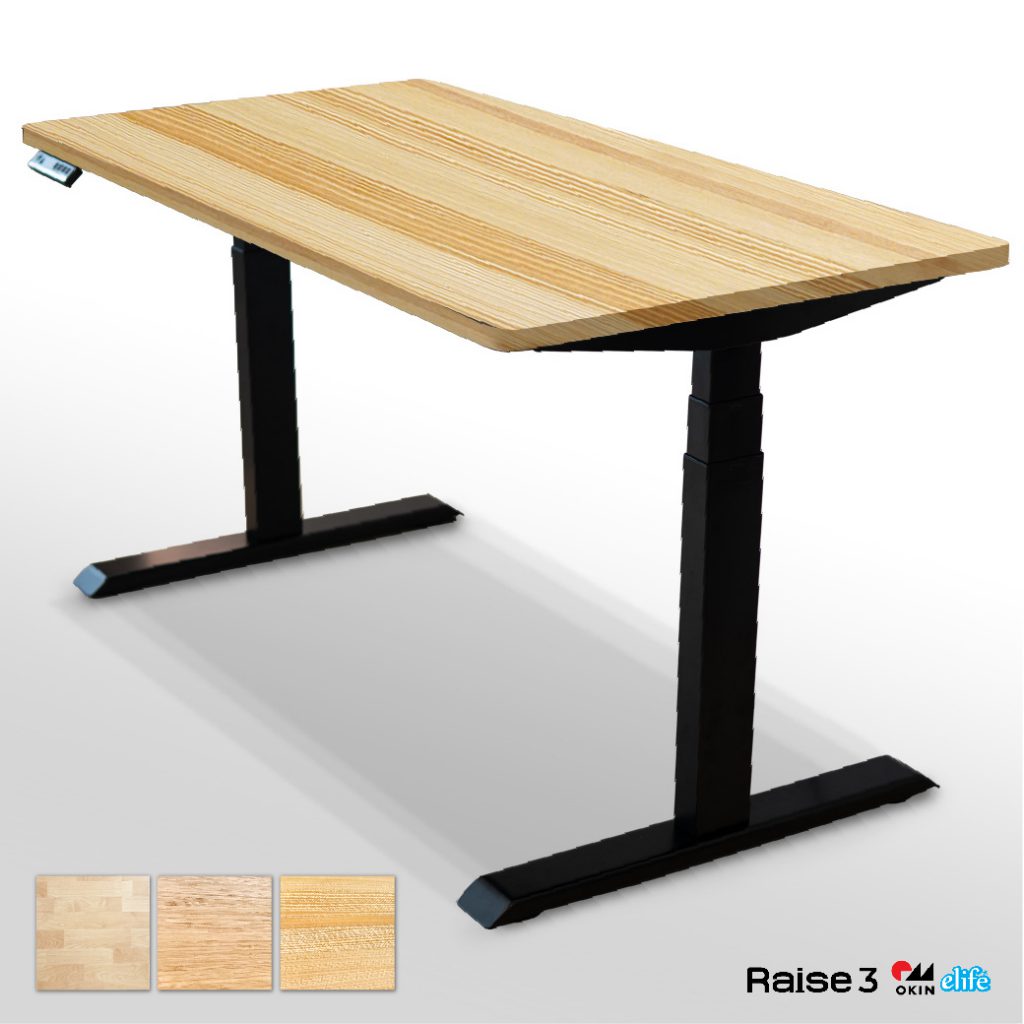 Ergo Desk รุ่น Raise3 โต๊ะทำงานเพื่อสุขภาพแบบไม้ แข็งแรง ทนทาน ผลิตจากวัสดุไม้แท้