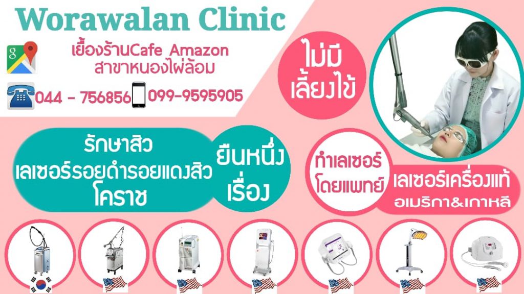 Worawalan Clinic คลินิกทำ Rejuran โคราช บริการใส่ใจ เคลียร์ปัญหาผิวฝังลึก