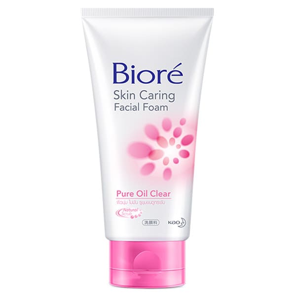 Biore Facial Foam Pure Oil Clear โฟมล้างหน้าลดมัน ในเซเว่น กระชับรูขุมขนแน่น ผิวเนียนสวย