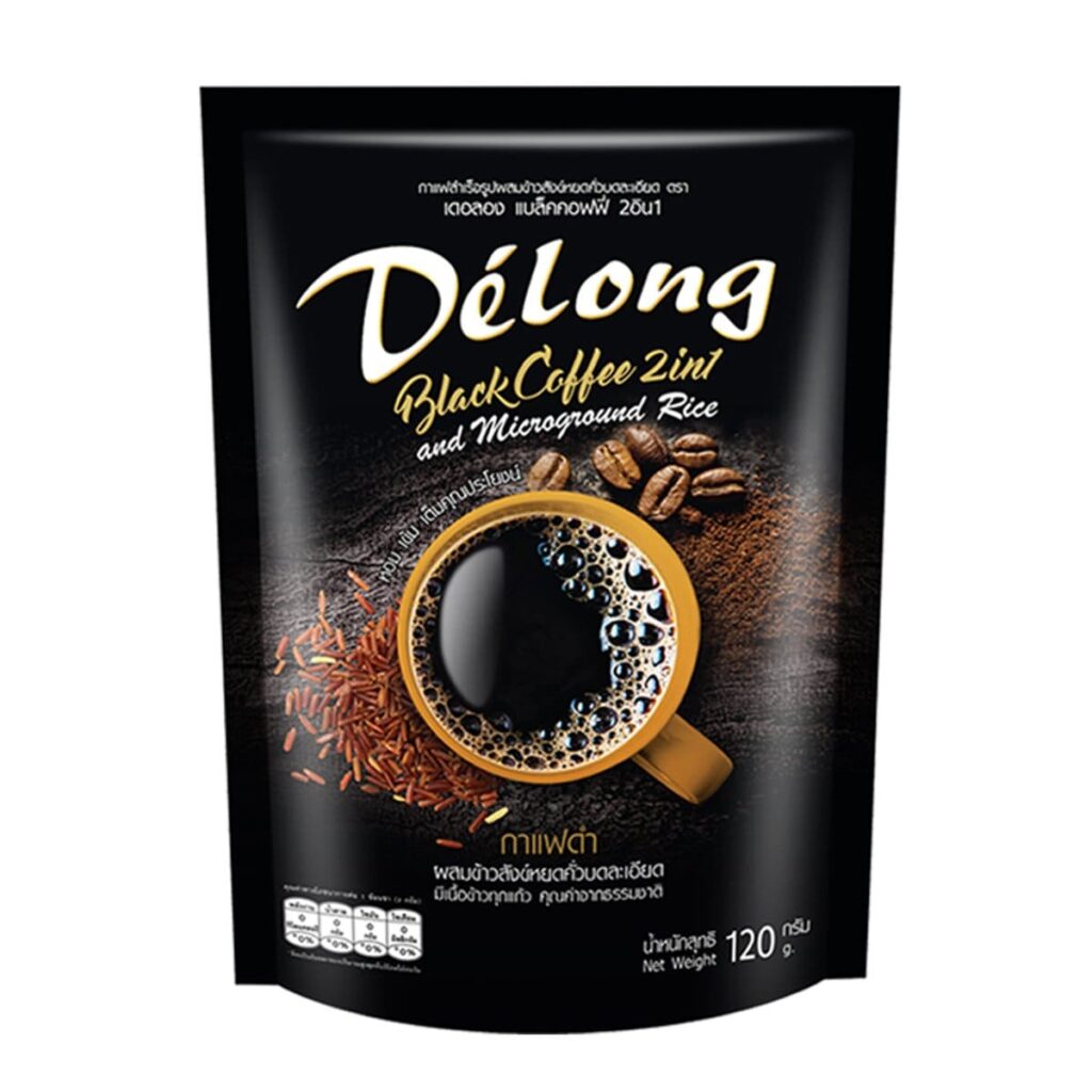 Delong Black Coffee 2 in 1 กาแฟดำดีต่อสุขภาพ สูตรคิดค้นสำหรับผู้ต้องการดูแลผิวพรรณ