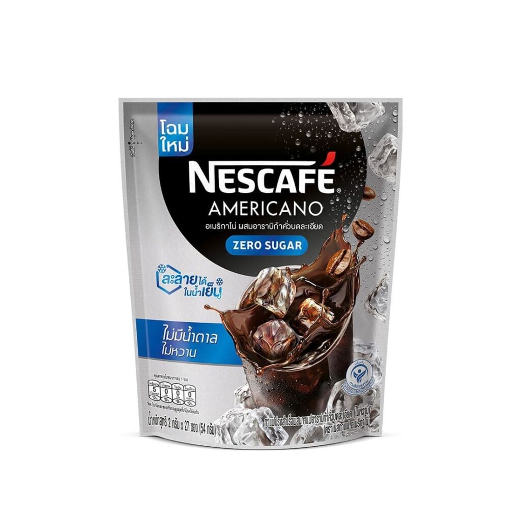 NESCAFE Americano Zero Sugar กาแฟดำสูตรไร้น้ำตาล ทุกการชงดื่มให้สัมผัสกาแฟหอมนุ่มลิ้น