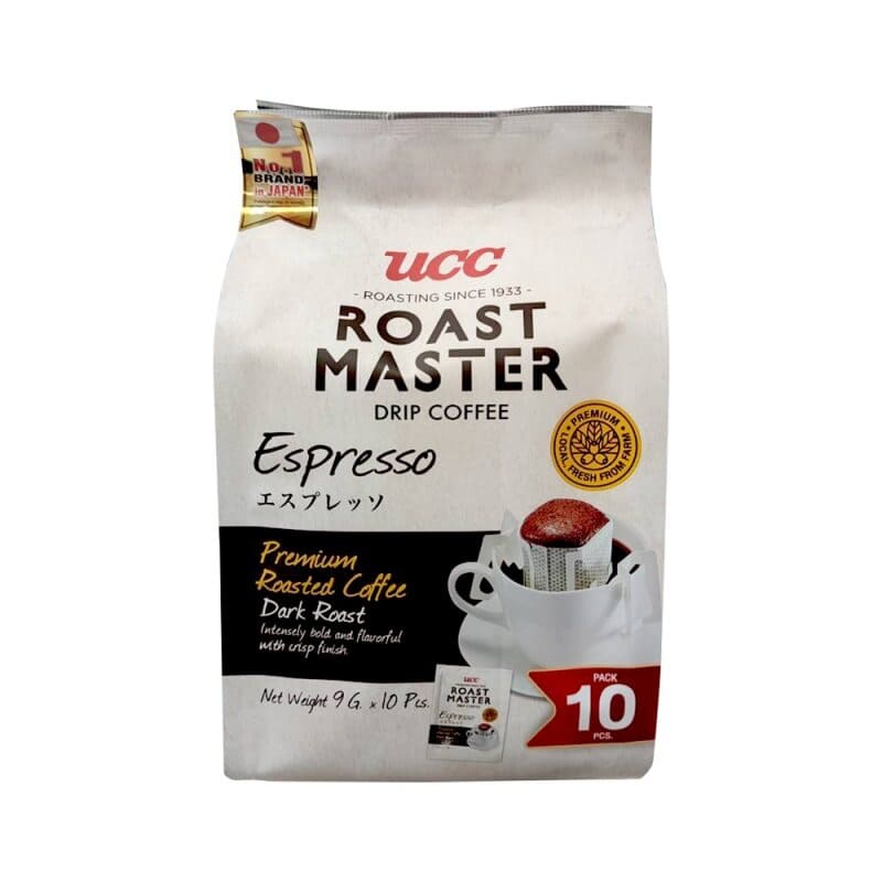 UCC Roast Master Drip Coffee กาแฟดำแบบดริป รสหอมละมุน สัมผัสติดลิ้นไม่ฝาดจนเกินไป