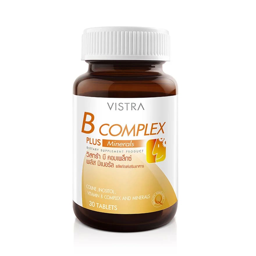 Vistra B-Complex Plus Minerals วิตามินสำหรับคนวัยทำงานหนัก สร้างภูมิคุ้มกันช่วยให้ร่างกายพักผ่อนง่ายข