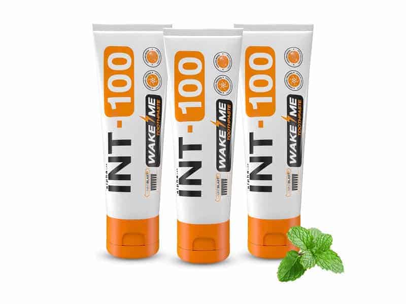 INT-100 WAKE ME MintBlast ยาสีฟันลดกลิ่นสารสกัดธรรมชาติ ลมหายใจหอมสดชื่อตลอดวัน