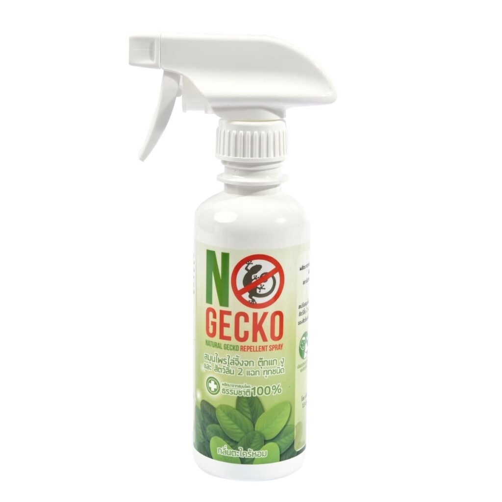 No Gecko สเปรย์ไล่จิ้งจก ตัวสูตรของยาทำการผลิตด้วยสารสกัดธรรมชาติ กระบวนการผลิตผ่านการค