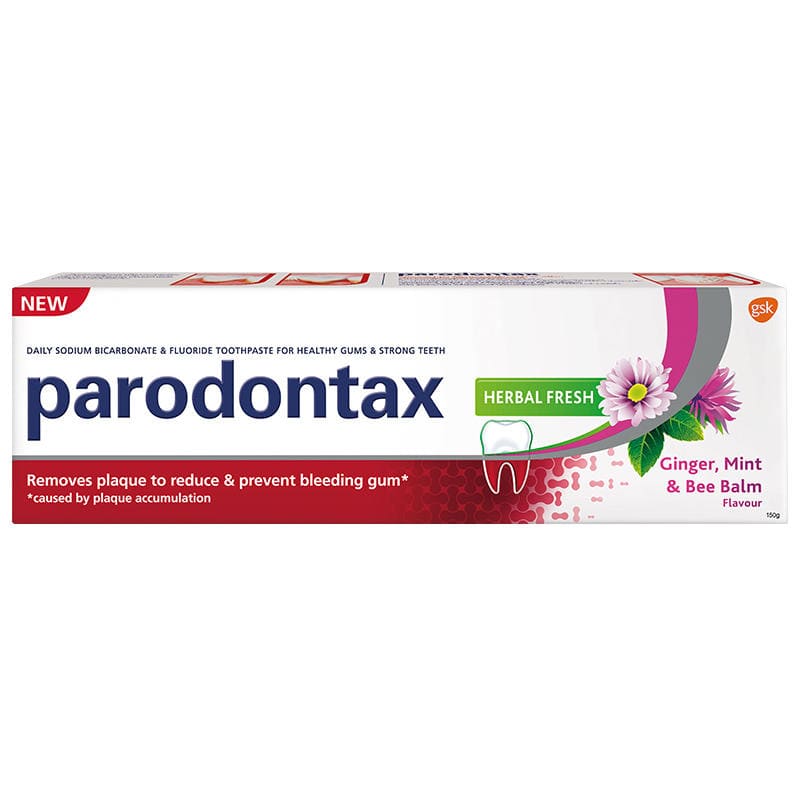 PARODONTAX Herbal Fresh ยาสีฟันลดกลิ่นปาก ลดอาการเลือดออกตามไรฟัน ฟันขาวสะอาดหมดจด