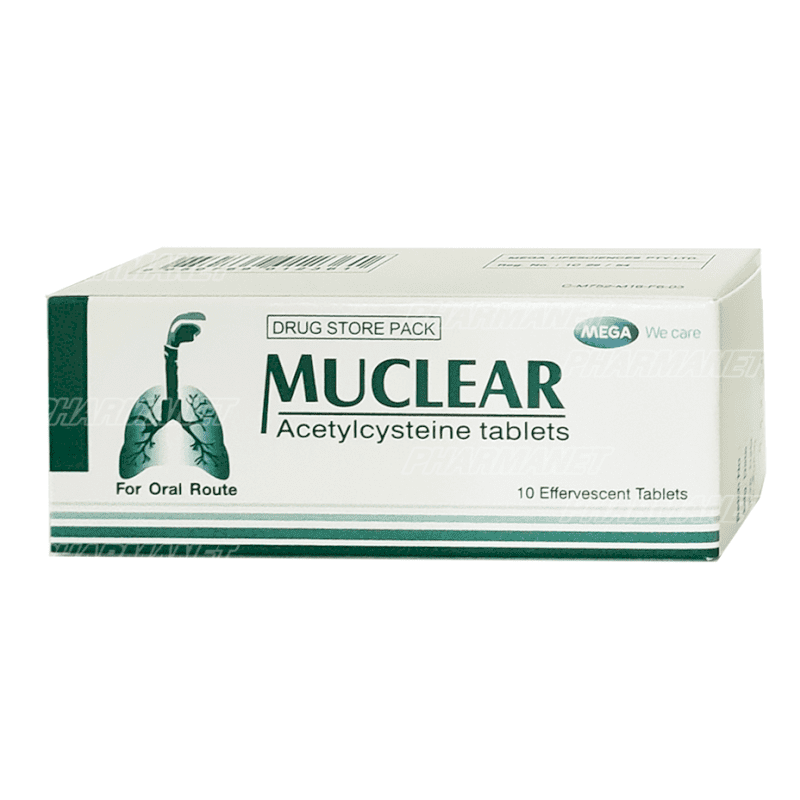 Mega We Care MUCLEAR เม็ดฟู่ละลายเสมหะ ลดอาการระคายเคืองคอเฉียบพลันและเรื้อรัง