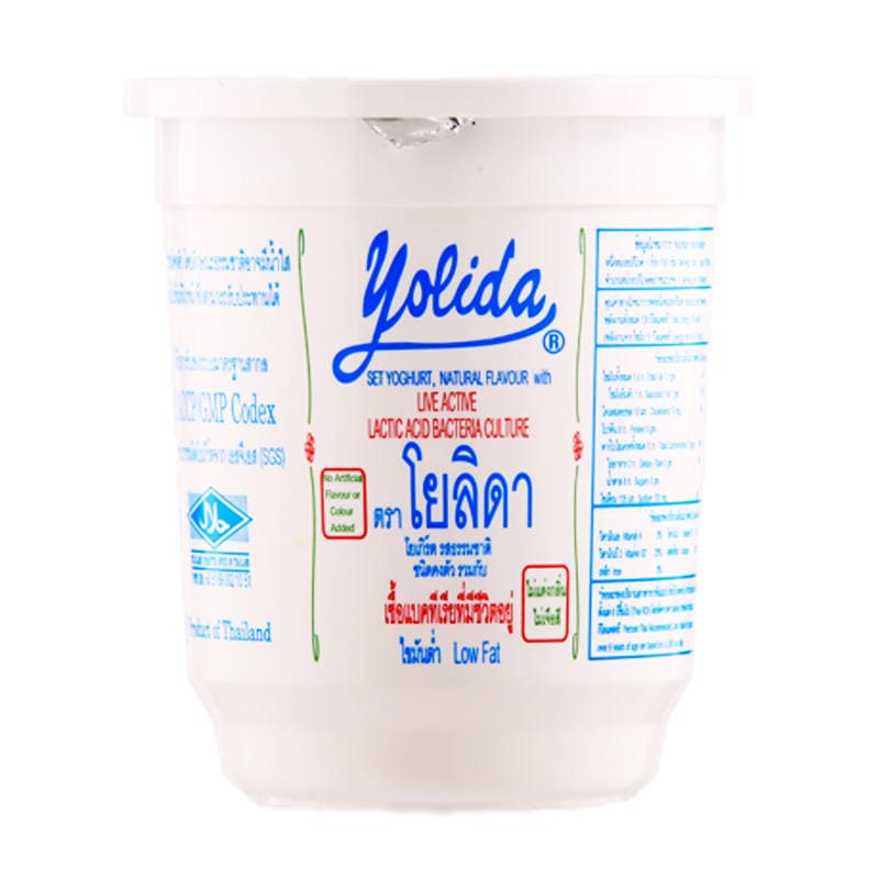 Yolida โยเกิร์ต รสธรรมชาติ ไขมันต่ำ คอลเลสเตอรอลน้อย รสสัมผัสเปรี้ยวละมุนลิ้น