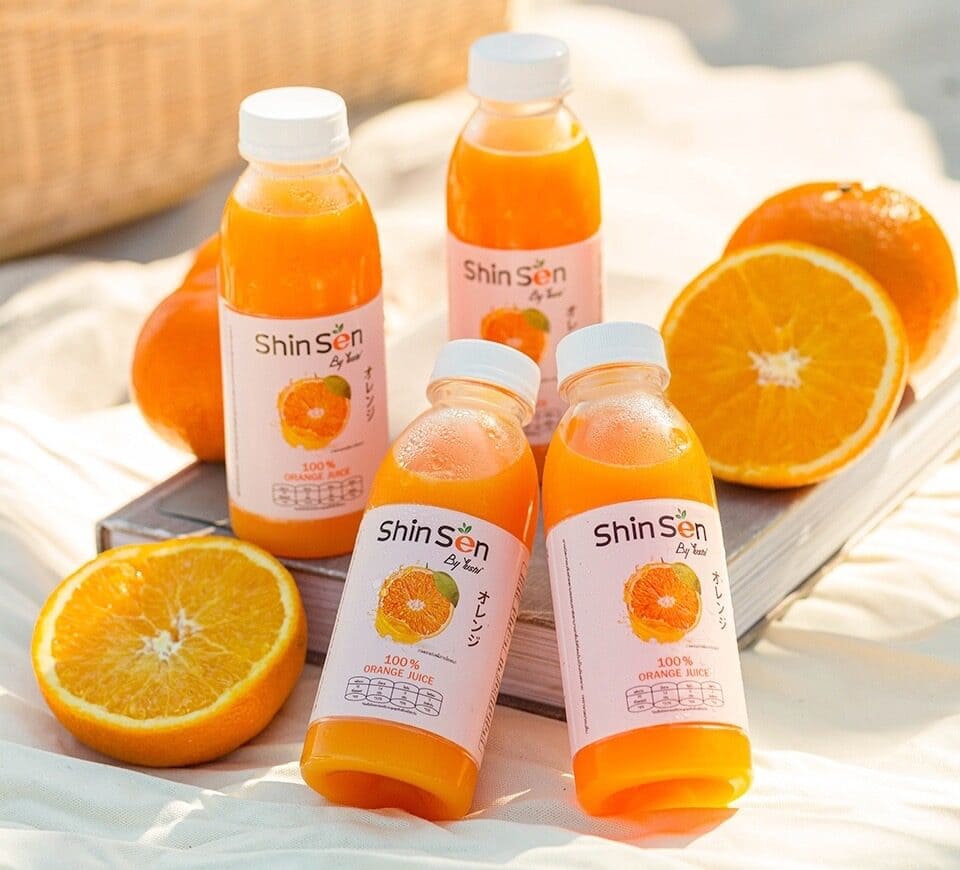 Shinsen Orange Juice เครื่องดื่มแก้แฮงค์ใน 7-11 เพิ่มความสดชื่นให้ร่างกาย สัมผัสรสผลไม้สดทุกขวด