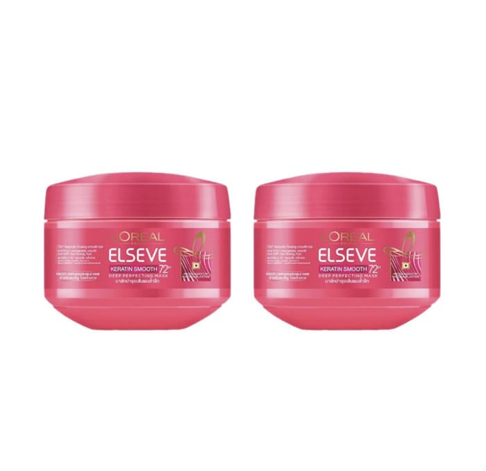 LOreal Paris Elseve Keratin Smooth 1 Minutes Perfecting Mask ทรีทเม้นท์หมักผม ซ่อมแซมผมเสียได้ในเวลาเพียง 1 นาที
