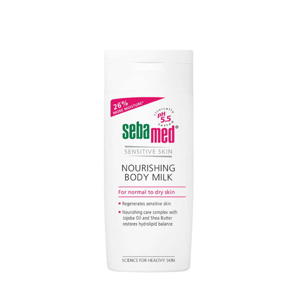 Sebamed Nourishing Body Milk โลชั่นสำหรับผิวแห้ง สูตรน้ำนมบำรุงผิว สัมผัสนุ่มชุ่มชื้นตลอดวัน