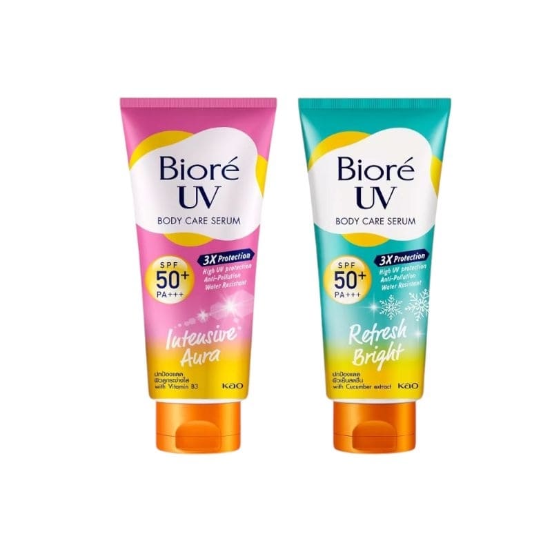 Biore UV Anti-Pollution Body Care Serum Intensive Aura SPF50+ PA+++ ครีมกันแดด สูตรกันน้ำและเหงื่อได้ตลอดทั้งวัน