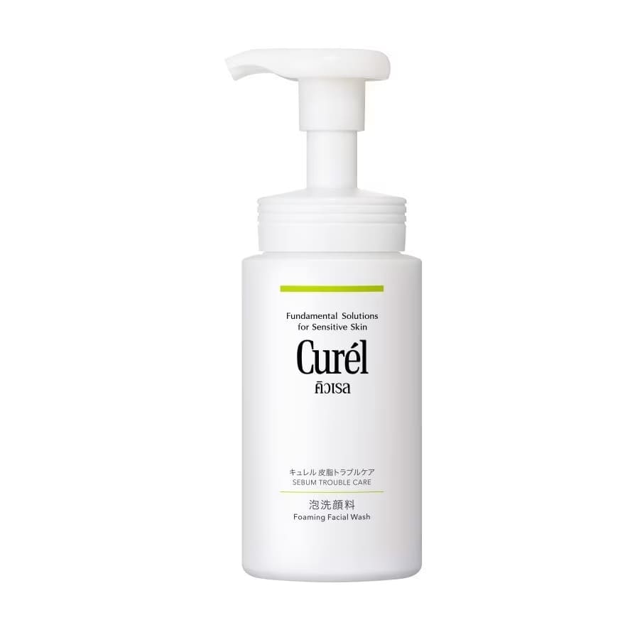 Curel Sebum Trouble Care Sebum Care Foaming โฟมล้างหน้าลดสิว สูตรช่วยลดการเสียดสีกับผิวหน้า