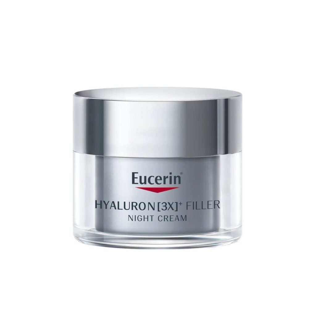 Eucerin Hyaluron 3x+ Filler Night Cream ไนท์ครีมสำหรับผู้ชาย ลดปัญหาผิวแห้ง เติมความชุ่มชื้นให้ผิว