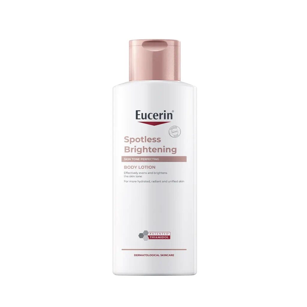 Eucerin SPOTLESS BRIGHTENING BODY LOTION โลชั่นผิวขาว ลดความหมองคล้ำ บำรุงผิวดูเนียนธรรมชาติ