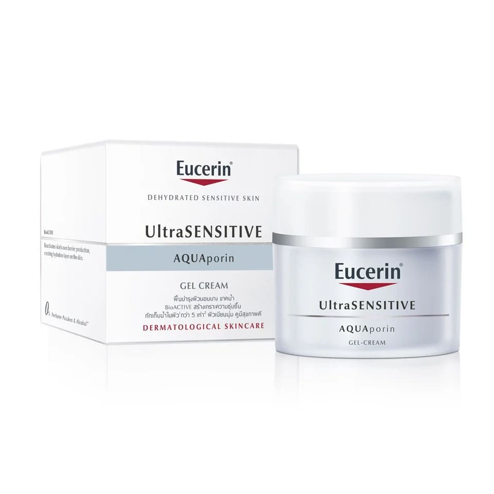 Eucerin Ultrasensitive Aquaporin Nourishing Gel Cream ครีมบำรุงผิวหน้า สูตรล็อคความชื้นได้นาน