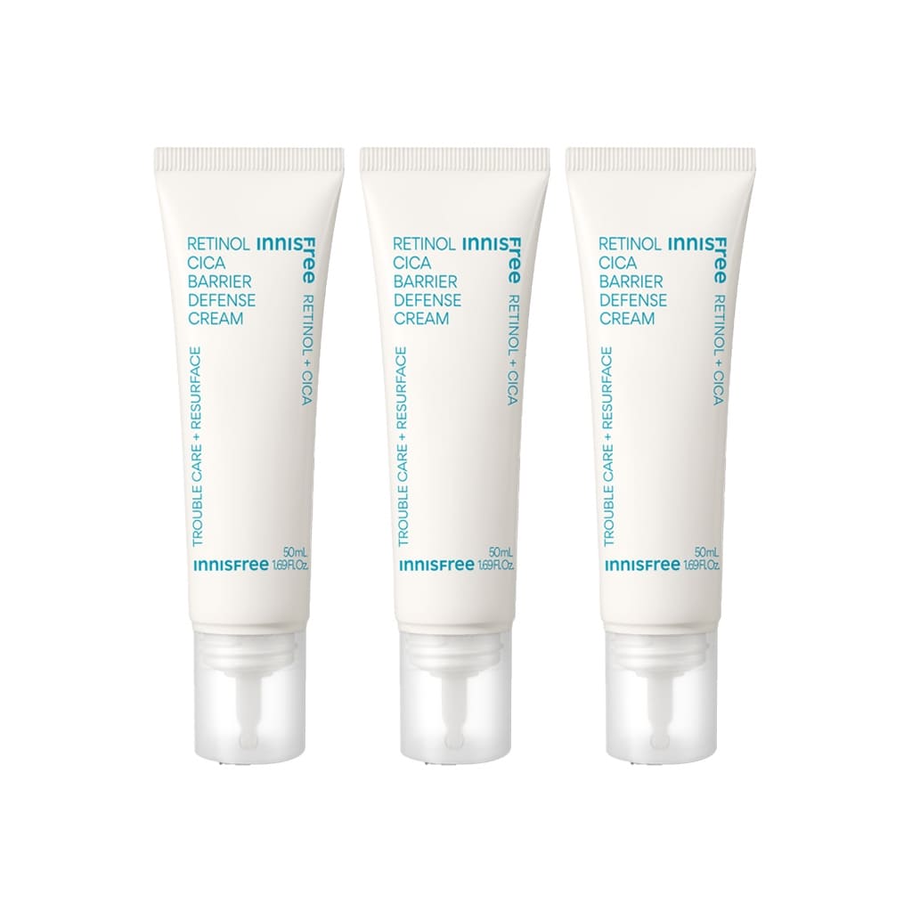 Innisfree Retinol Cica Barrier Defense Cream ครีมลดริ้วรอย เสริมผิวให้ชุ่มชื้น ฟื้นบำรุงผิวแข็งแรงขึ้น