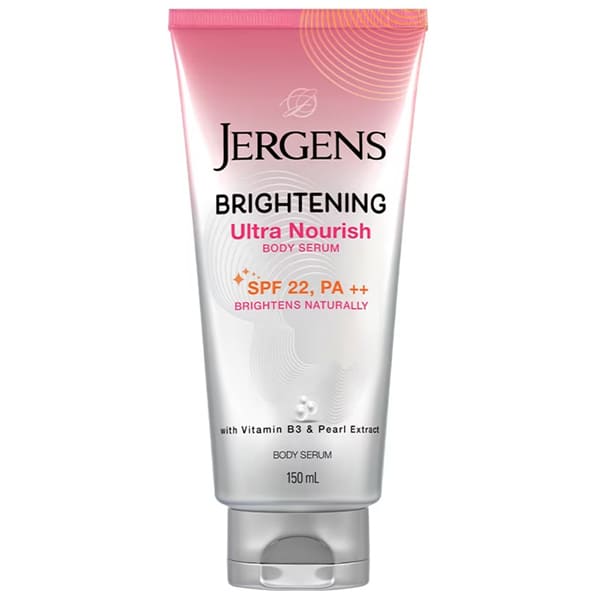 Jergens Brightening Ultra Nourish Body Serum โลชั่นผิวขาว ปรับสมดุลผิวขาว คืนความผ่องใสได้เด่นชัด