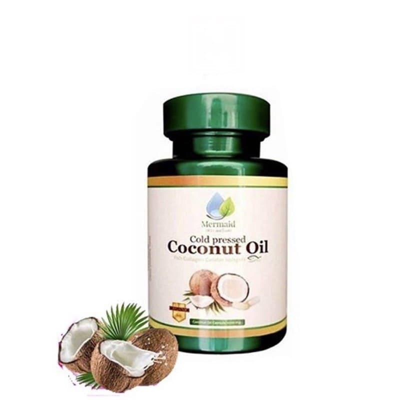 Mermaid Coconut Oil Cold Pressed Capsules น้ำมันมะพร้าวสกัดเย็น พกพากินสะดวกง่าย