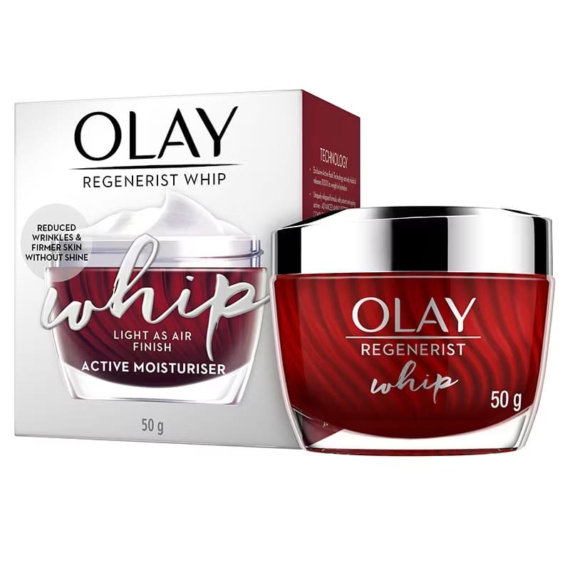 Olay Regenerist Whip ครีมบำรุงผิวหน้า การคิดค้นสูตรผสมด้วยมอยเจอร์ไรเซอร์ช่วยบำรุงผิว