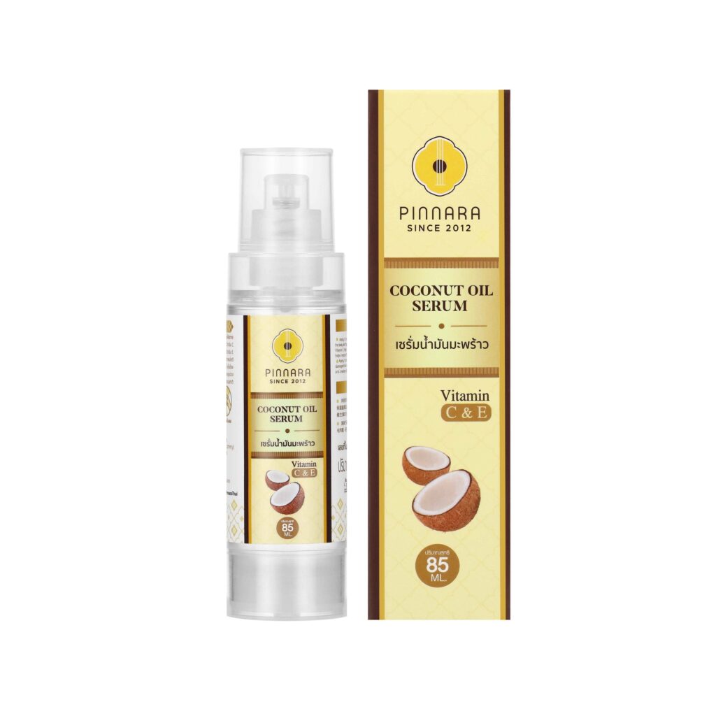 Pinnara Coconut Oil Serum น้ำมันมะพร้าวสกัดเย็น มอบสัมผัสกลิ่นมะพร้าวหอมอ่อน ๆ ฟื้นฟูผิวเสียให้ชุ่ม