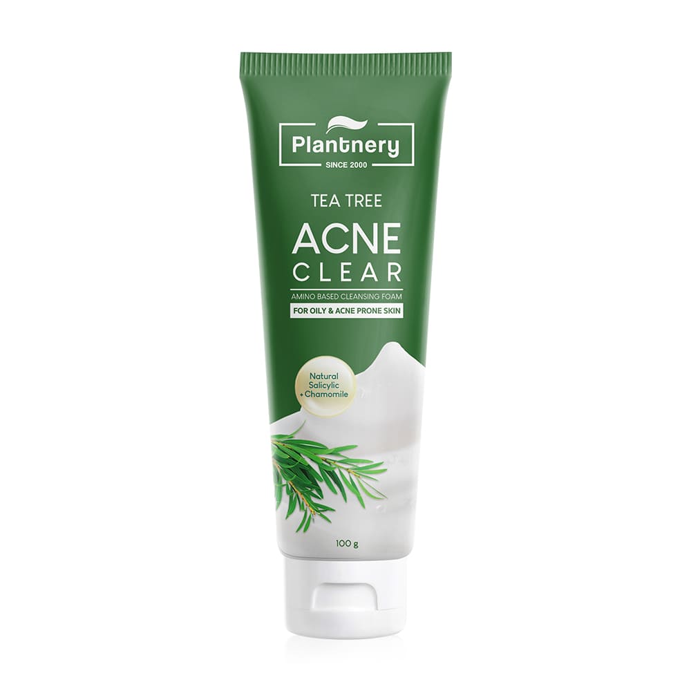 Plantnery Tea Tree Acne Clear Amino Based Cleansing Foam โฟมล้างหน้าลดสิว สูตรส่วนผสมต้นชาออร์แกนิก