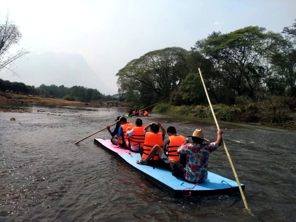 ล่องแพไม้ไผ่ ฝายวังไฮ Bamboo Rafting Chiangdao ล่องแพ เชียงใหม่