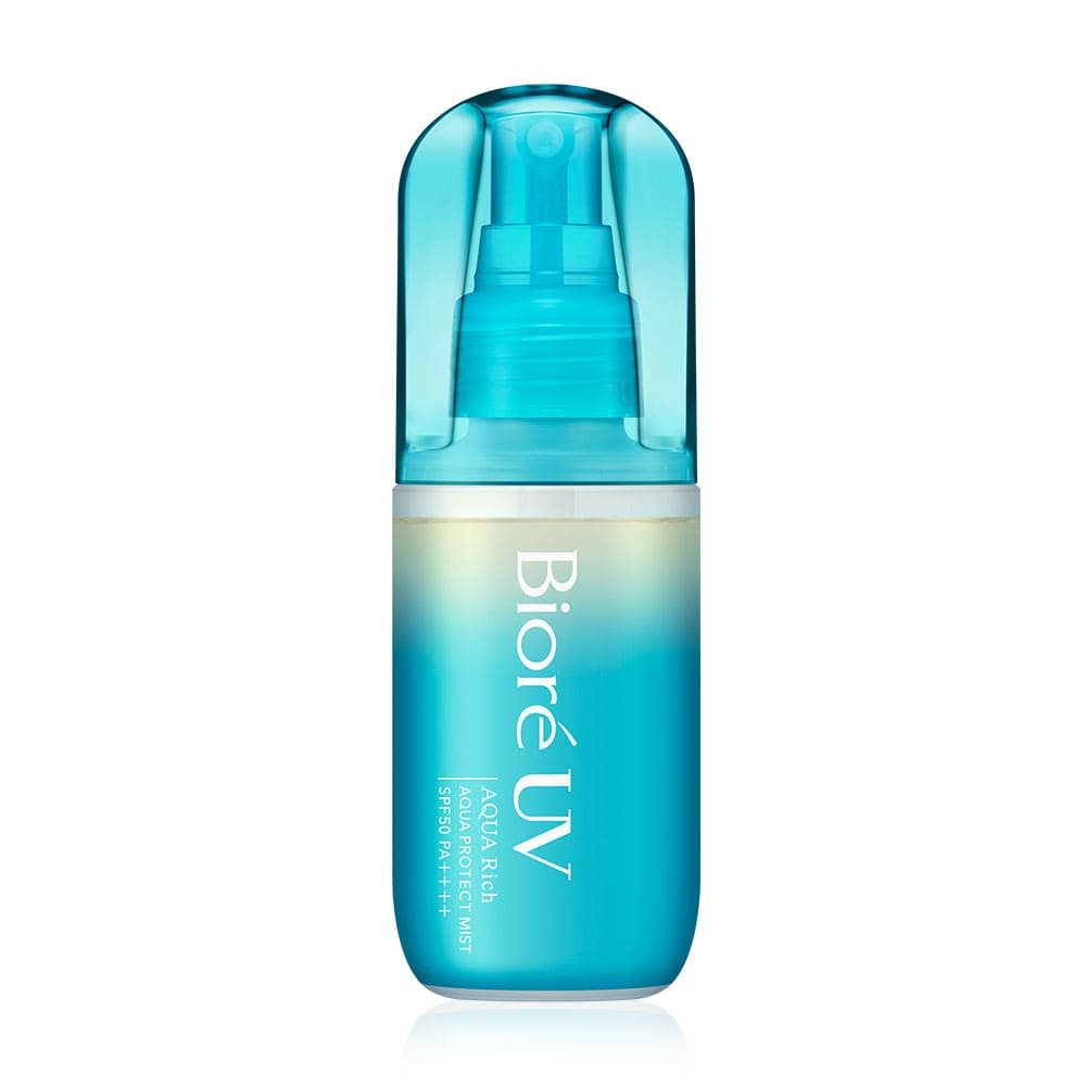 Biore UV Aqua Rich Aqua Protect Mist SPF 50 PA++++ สเปรย์กันแดด สูตรแบบน้ำ ฉีดเป็นละอองเข้าสู่ผิวง่าย
