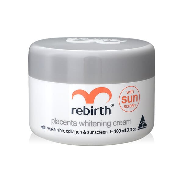 Rebirth Placenta Whitening Cream With Wakamine Collagen & Sunscreen ครีมคอลลาเจน สูตรป้องกันผิวจากแสงแดดตอนกลางวัน