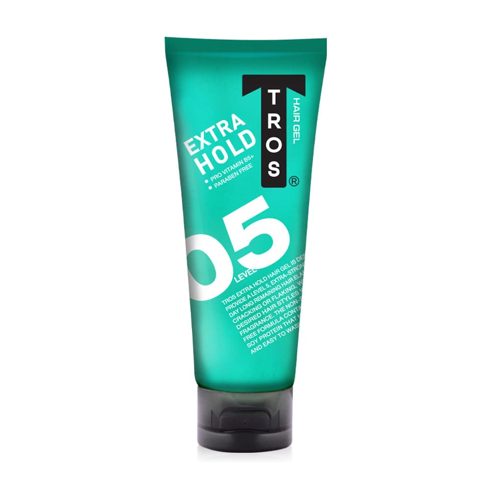 Tros Extra Hold hair Gel เจลใส่ผมชาย สูตรบำรุงเส้นผมและรากผมแข็งแรงไม่ขาดหลุดติดมือ