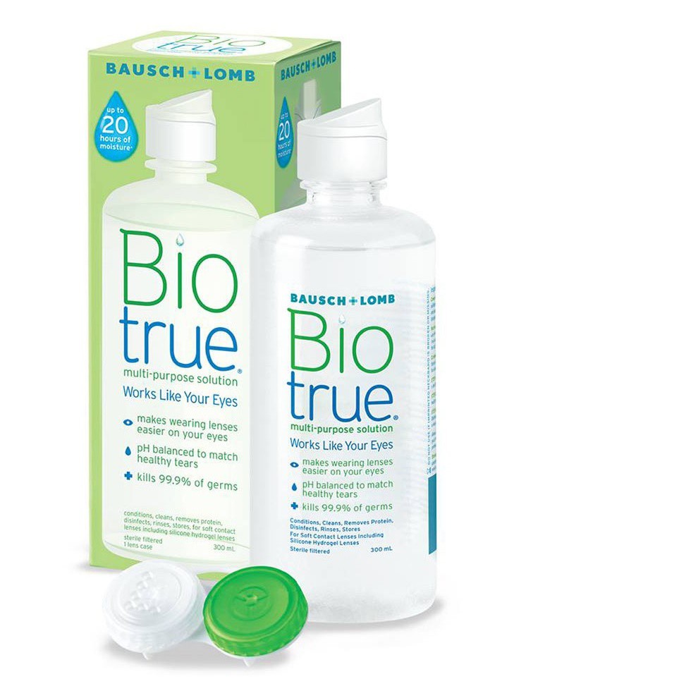 BAUSCH & LOMB Biotrue Multi-Purpose Solution น้ำยาล้างคอนแทคเลนส์ ขจัดเชื้อโรคบนผิวเลนส์มากกว่า 99.9%
