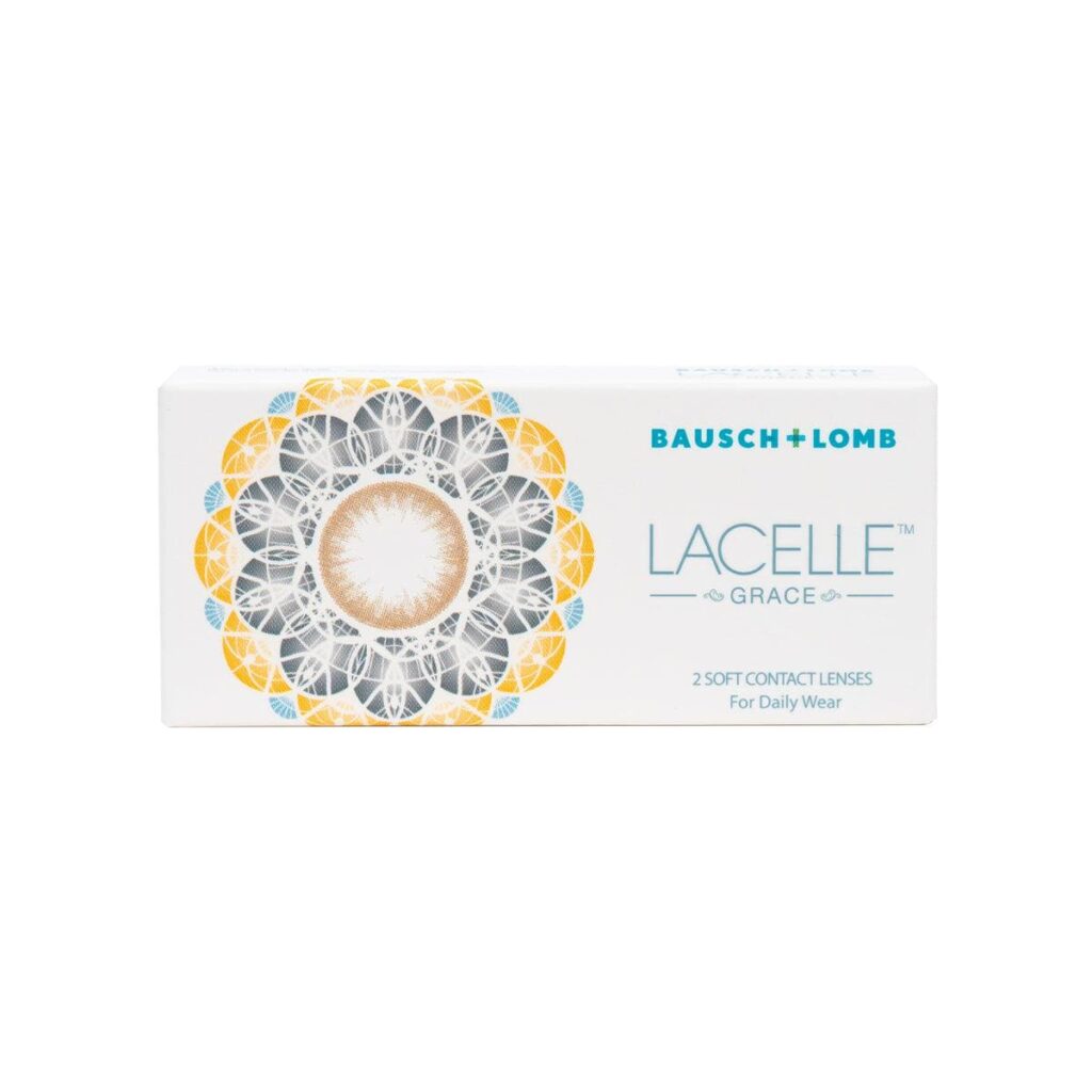 Bausch & Lomb Lacelle Grace คอนแทคเลนส์สี การผลิตจากวัสดุ Polyhema นุ่มสบายไม่ระคายเคืองดวงตา