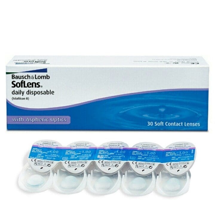 Bausch & Lomb SofLens Daily คอนแทคเลนส์รายวัน ตัวเลนส์แบบใส เห็นได้แม้ในพื้นที่แสงน้อย