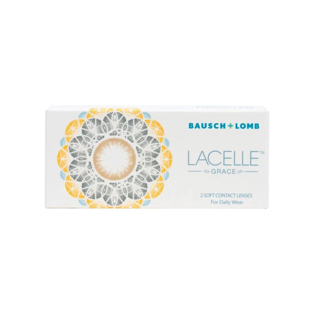 Bausch & Lomb รุ่น LACELLE Grace Twinkle Brown Color คอนแทคเลนส์สีน้ำตาล เนื้อสัมผัสแบบนิ่มใส่สบาย