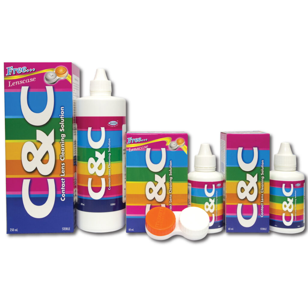 C&C Contact Lens Cleaning Solution น้ำยาล้างคอนแทคเลนส์ ใช้ได้ทั้งแบบปกติหรือแบบสี