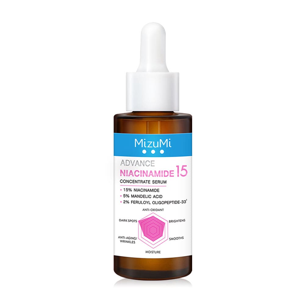 MizuMi Advance Niacinamide 15 Concentrate Serum ไนอาซินาไมด์ เติมความขาวกระจ่างใสเนียนดูผิวเป็นธรรมชาติ