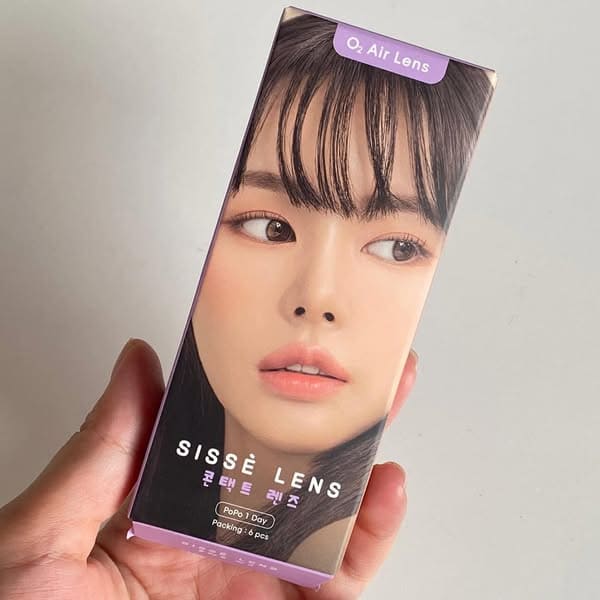 SISSE LENS O2 Air Lens รุ่น PoPo Milk Tea คอนแทคเลนส์รายวัน คุณสมบัติช่วยป้องกันแสง UVA และ UVB