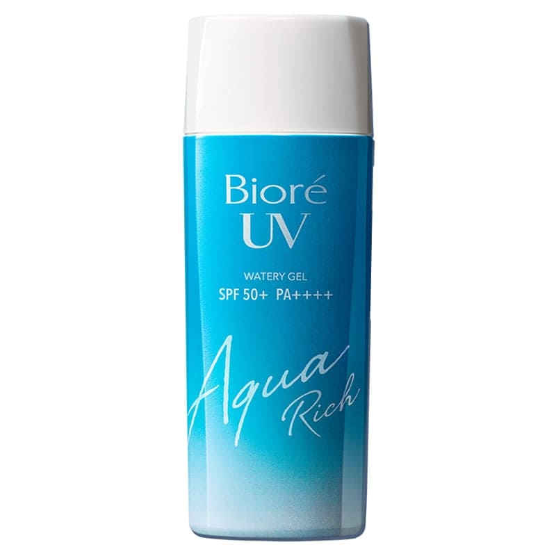 Biore UV Aqua Rich Watery Gel SPF50+ PA++++ ครีมกันแดดทาหน้า ซึมซาบเร็ว ให้ผิวดูชุ่มชื้น