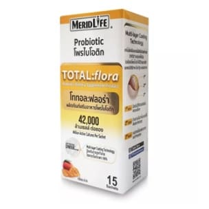 MeridLife Total Flora Probiotic โพรไบโอติก ปรับสมดุลลำไส้ แบบซองฉีกชงดื่มง่าย